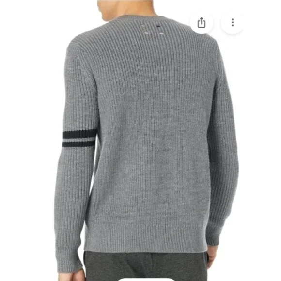 Label Go To Sweater Size XS Light Gray Heavy Knit NWT Wool Merino - Picture 2 of 10